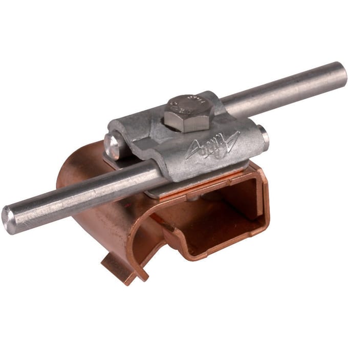 Dehn Bimetaalgootklem met dubbele klinknagel Cu-St/Tzn - 339157