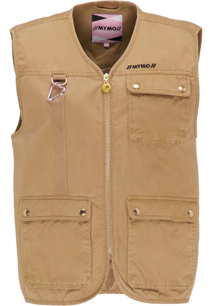 Mymo Vest Dames donker zand