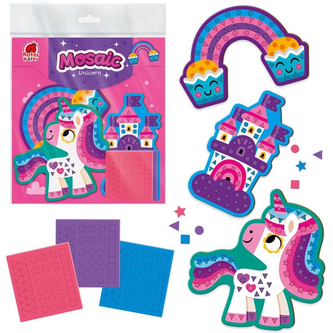Creatieve Mozaïek Set - Eenhoorns, 195 Delen, 3+ Jaar
