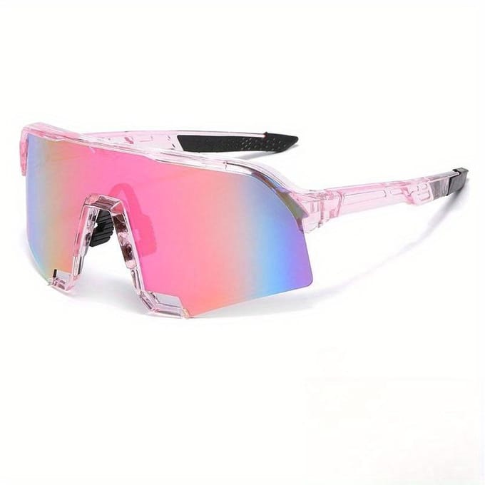 Lichtgewicht PC Half Frame Sportbril Winddicht Verloop Paars Roze Lens Mode Brillen pink