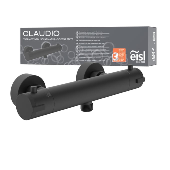 EISL CLAUDIO Thermostatische Douchekraan - Mengkraan - Mat Zwart