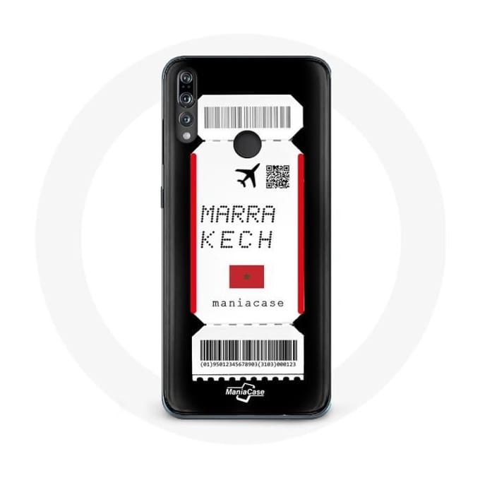 Coque - Huawei - P30 Lite - Billet d'avion - Souple - Noir