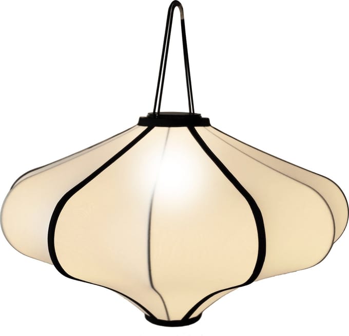 Lampenkap 60cm-Lantaarn-Elastische Stof-Crème 'Lumi'