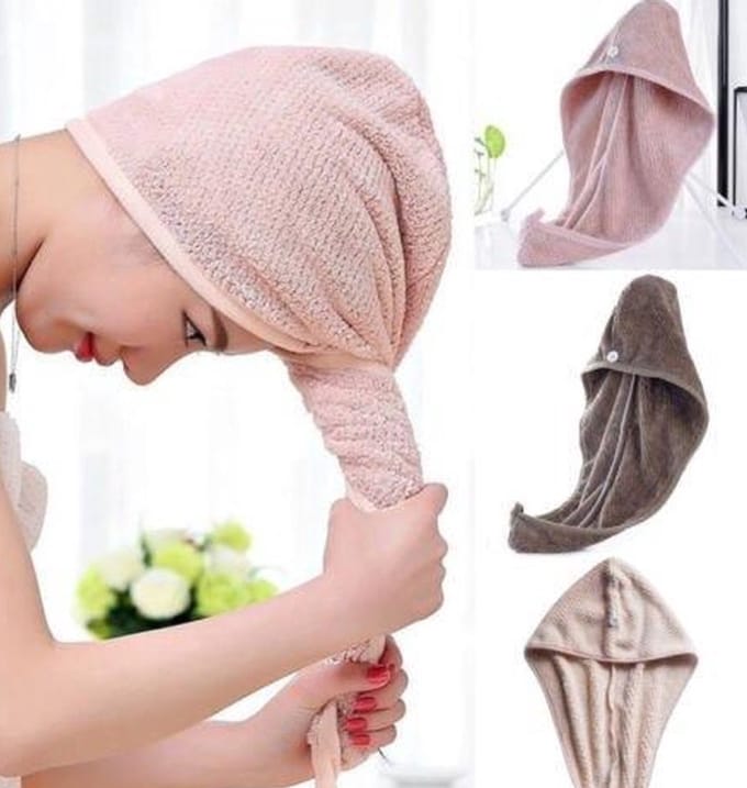 Microfiber Haar Sneldrogende - Droger Handdoek - Bad Wrap Hoed - Quick Cap Tulband Droog - LOUZIR