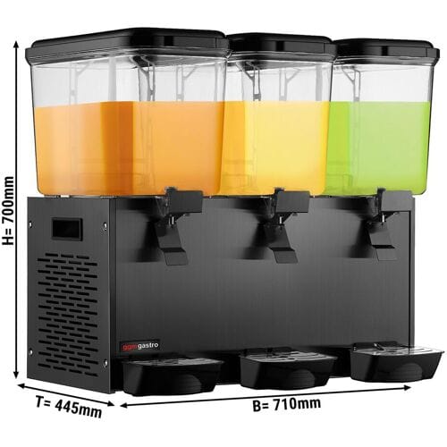 GGM Gastro Saftspender - 3x 18 Liter - Schwarz