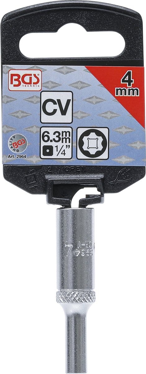 BGS Dopsleuteldop Super Lock, diep 1/4 4 mm