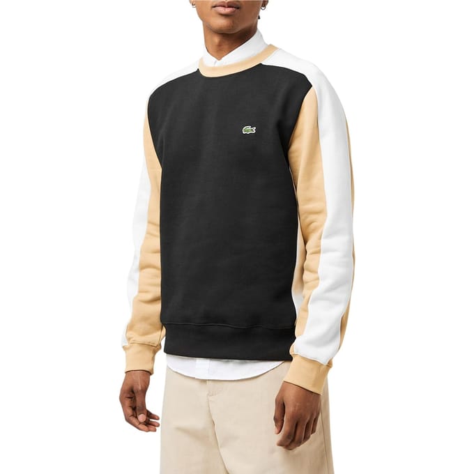 Lacoste Heren Sweatshirt Kleurblok (Zwart)
