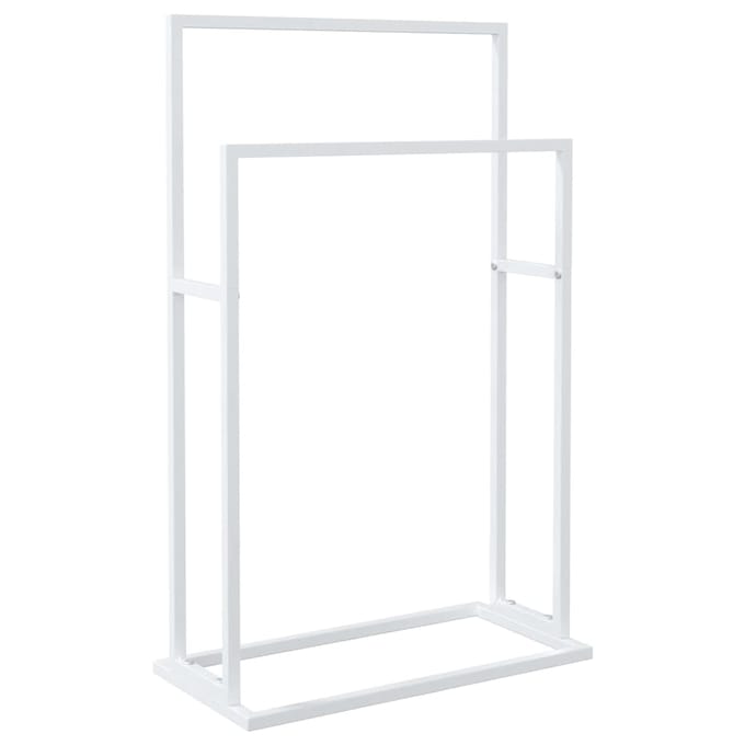 vidaXL - Handdoekenrek - vrijstaand - 48x24x78,5 - cm - ijzer - wit