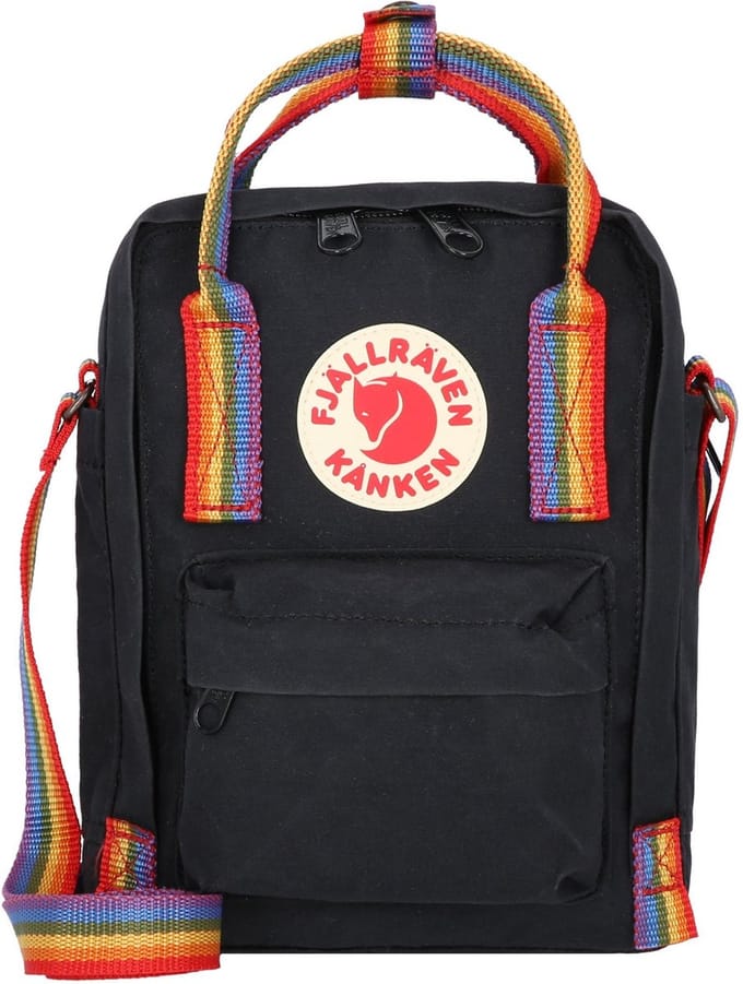 Fjällräven Kanken Rainbow Sling - Schoudertas 20 cm (black-rainbow pattern)