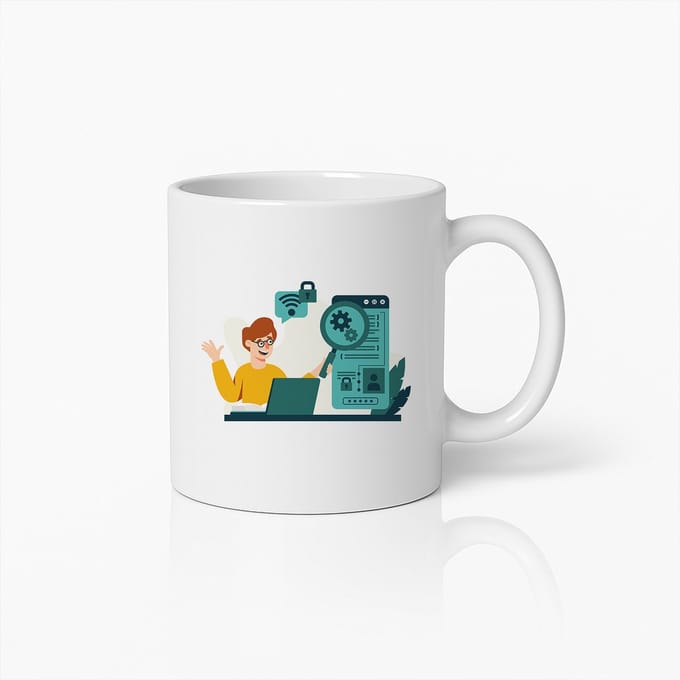Cyber Nerd Mok – Grappige Tech & Programmeer Ontwerp Koffiebeker voor Ontwikkelaars en IT-Liefhebbers