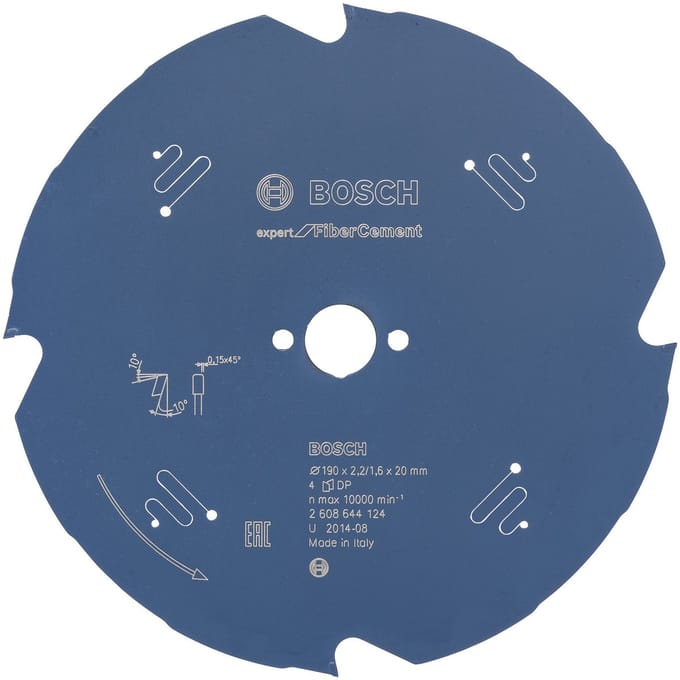 Bosch Accessories Expert for Fiber Cement 2608644124 Cirkelzaagblad 190 x 20 x 1.6 mm Aantal tanden: 4 1 stuk(s)