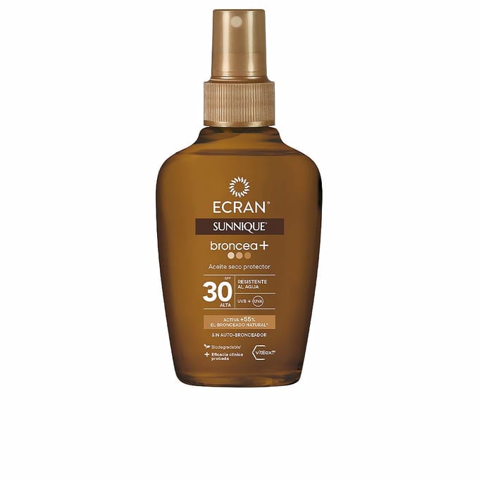 Zonnebrandolie Ecran Sunnique Broncea+ SPF 30 (100 ml)