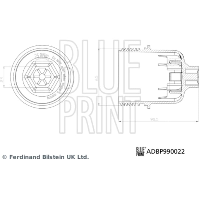 Deksel, oliefilterbehuizing Blue Print Solutions BLUE PRINT ADBP990022
