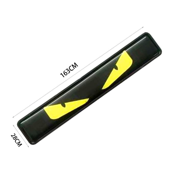 1x Badge de calandre avant de voiture, autocollant lumineux, emblème lumineux LED, œil de démon black