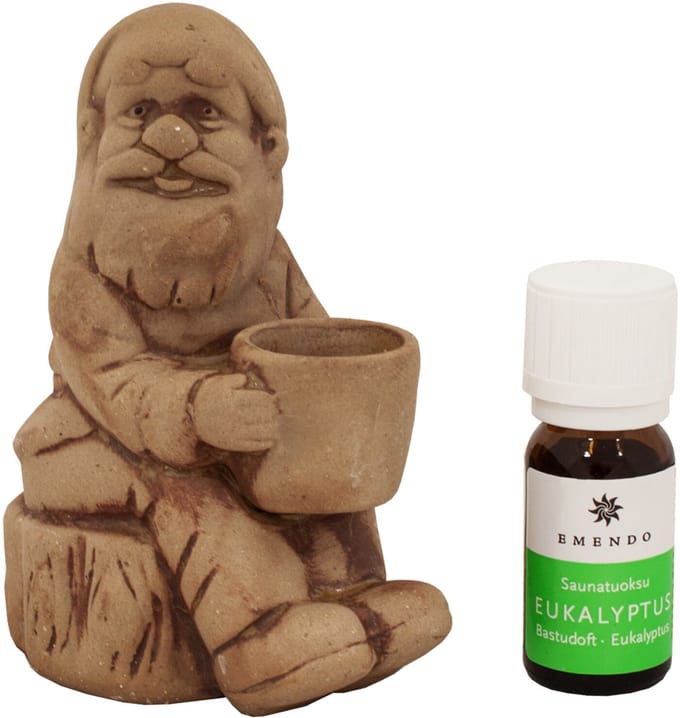Emendo - Saunatonttu - Sauna kabouter zittend + 10ml Eucalyptus