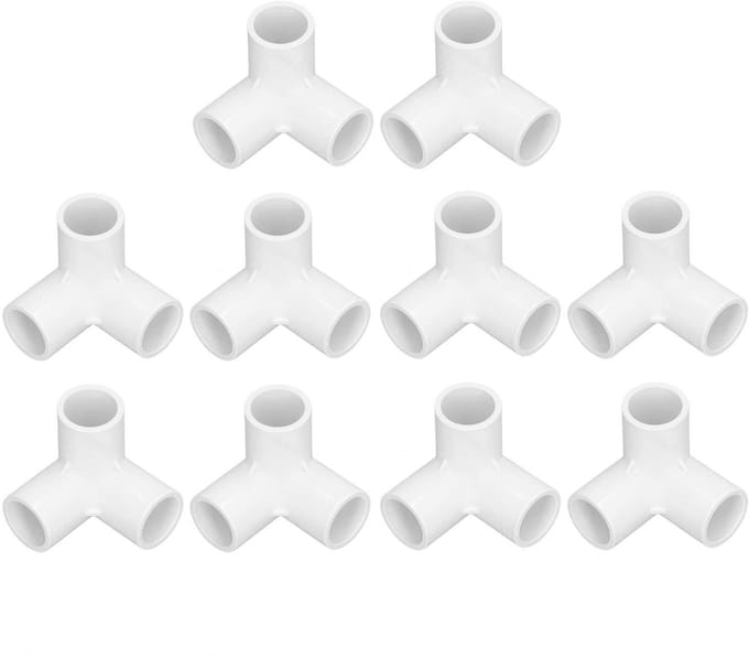 Dailygoods - 10 Stuks PVC T-Connector voor Druppelirrigatie