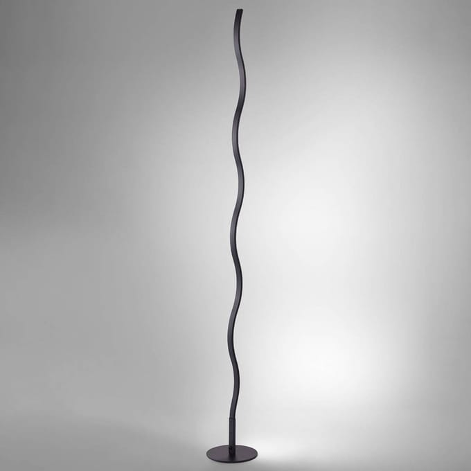 JUST LIGHT. GmbH LED vloerlamp Wave 3.000K 120cm zwart