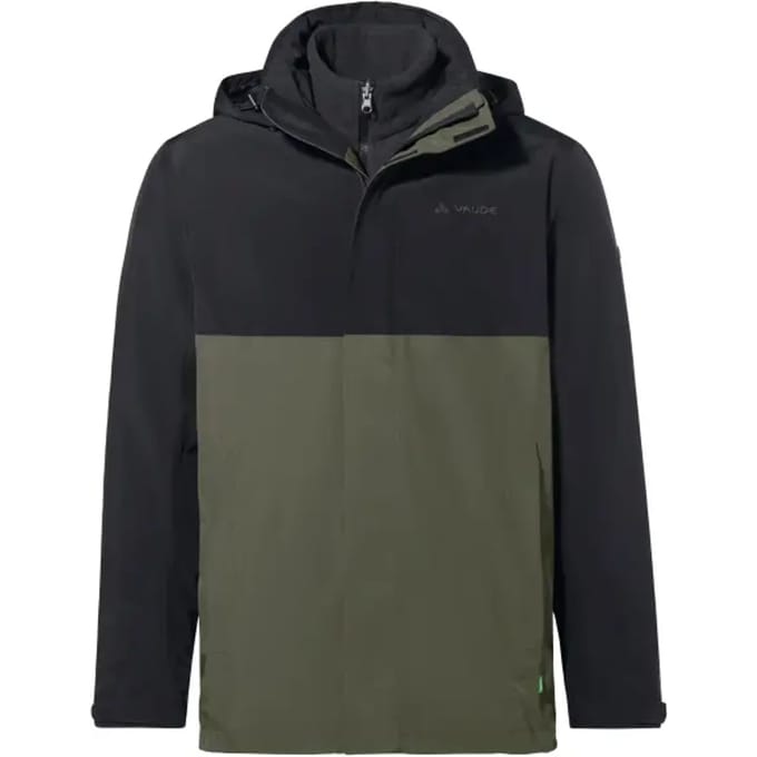 VAUDE Men's Rosemoor 3in1 Jacket, 3in1 Jas, Regenjas, outdoorJas, Regenjas, met kap, Hardshell Jas, Regenjas, waterdicht, Heren, Outdoorjas