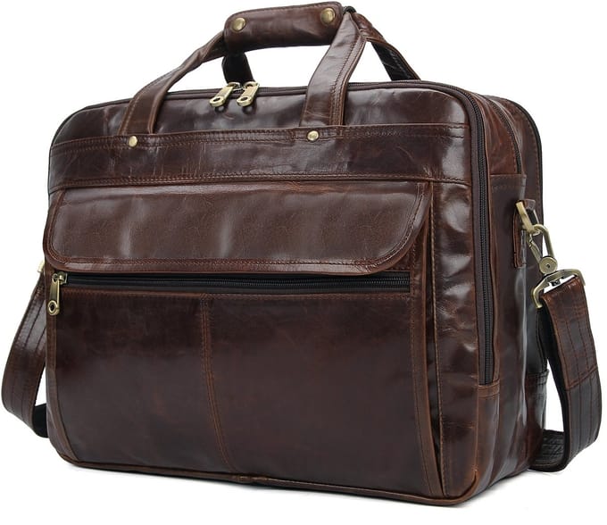 Bruine Cario Multi Lederen Tas