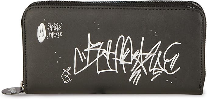 BUFFALO Portemonnee Muse Long Wallet Graffiti Zwart