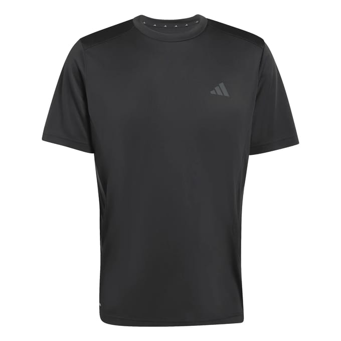 Adidas Performance Tech Essentials 3 Stripes Workout-T-Shirt - Heren - Zwart