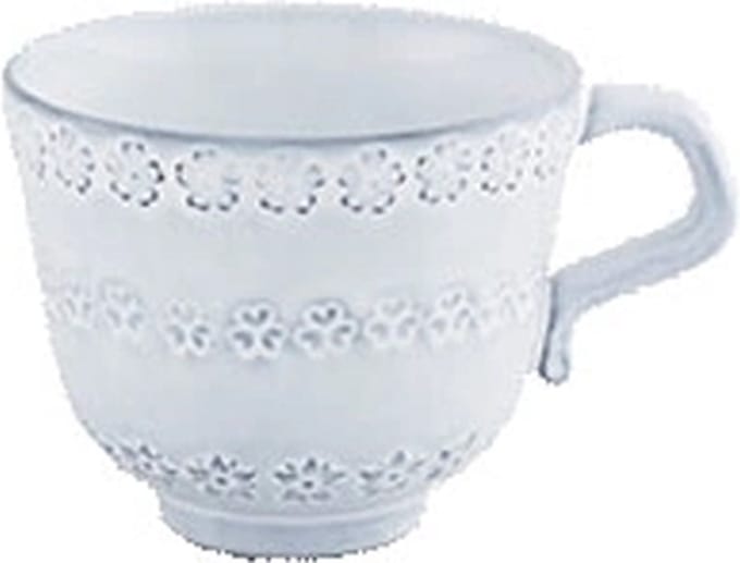 Bordallo Pinheiro Kop Flora antique white - 4 stuks