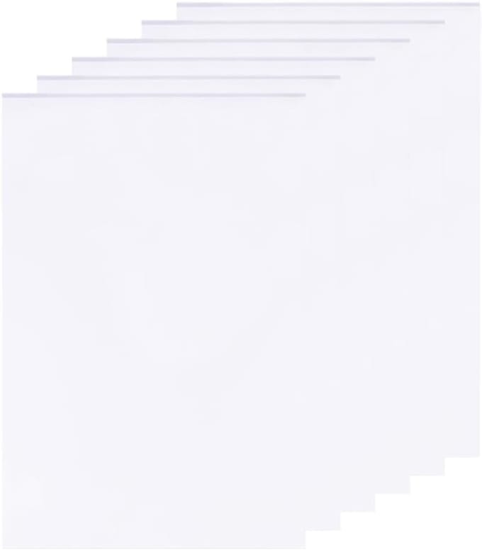 Set van 6 Witte Schuimplaten van 3mm, 30x20cm Rectangulaire Schuimplaten voor Kunstpresentatie, Knutselen, Modelbouw en Scrapbooking