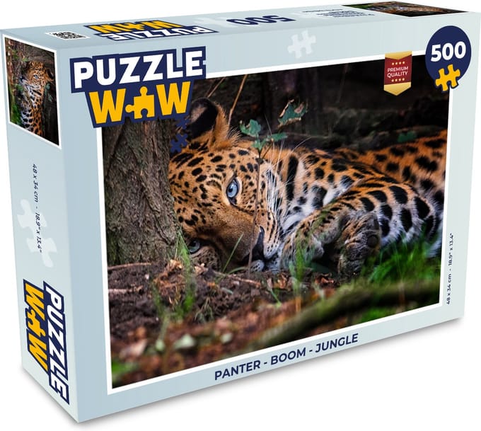 Puzzel Panter - Boom - Jungle - Legpuzzel - Puzzel 500 stukjes
