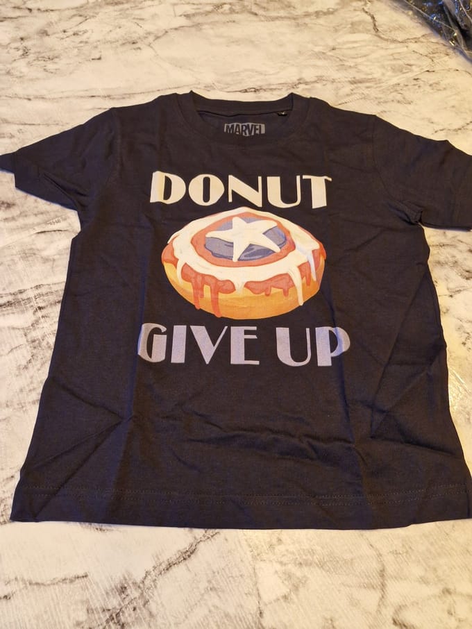T-Shirt - Marvel - Captain America Donut - Navy - Mt 128
