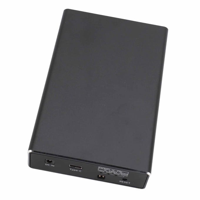 Dubbele Bay Externe Harde Schijf RAID Behuizing USB C 10Gbps 2,5 Inch Dubbele Bay HDD Behuizing voor 2,5 black