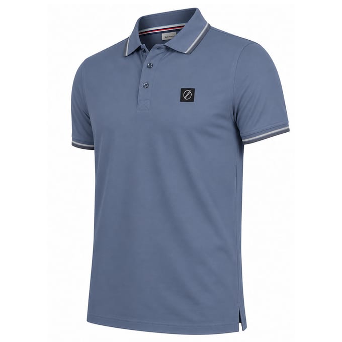 Solution - Heren Polo SS Flow - Blauw - Maat S