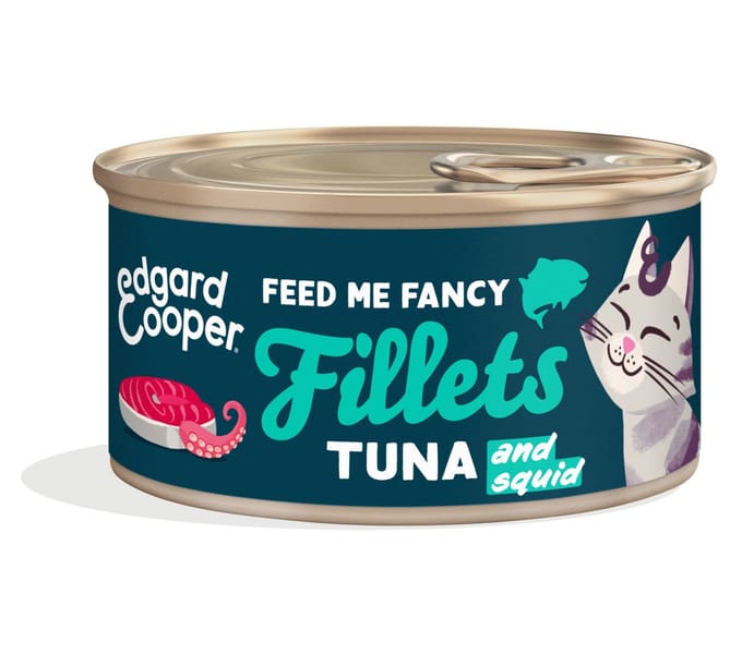 Edgard & Cooper Kattenvoer Fillets Tonijn - Inktvis 70 gr