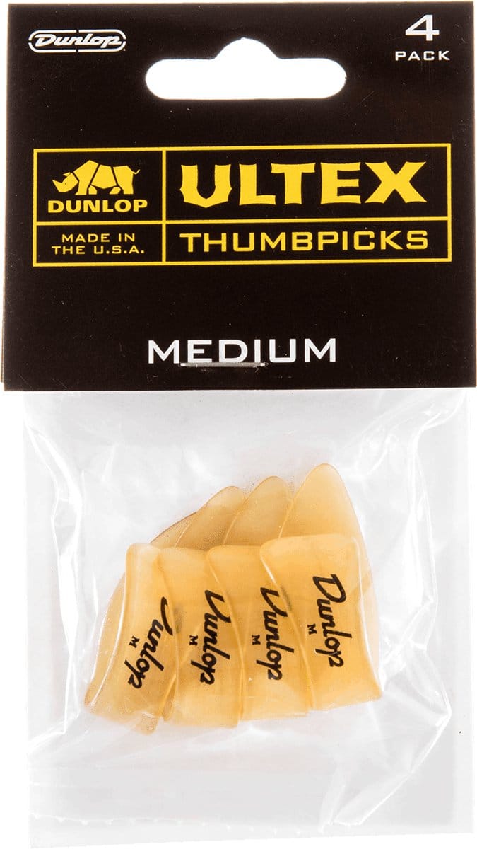 Jim Dunlop Ultex - Vingerplectrums - Duim - Medium - Player's Pack 4 Stuks