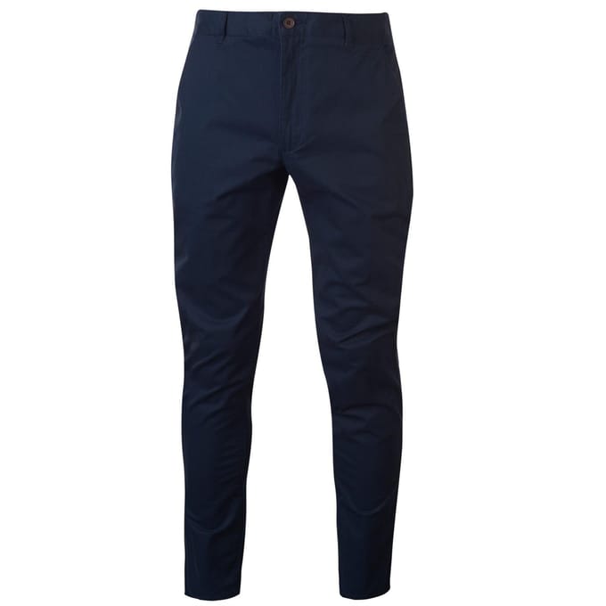 Farah Slanke chino voor heren van iepenhout (Marine)