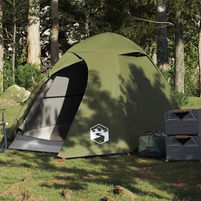vidaXL - Koepeltent - 2-persoons - waterdicht - olijfgroen