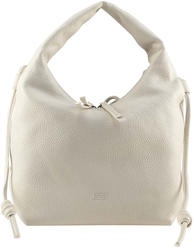 JOST Leren Schoudertas Vika Hobo Bag White Crème