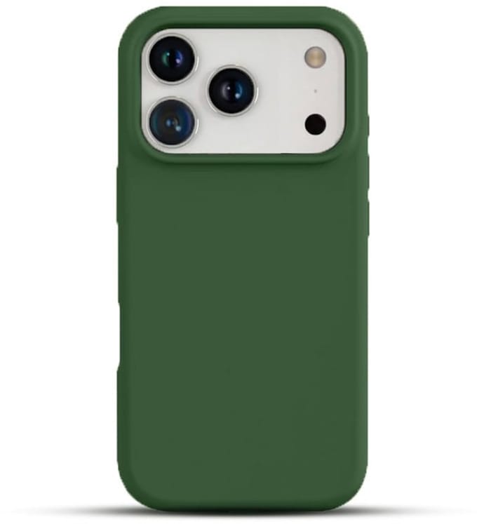 Solidenz hoesje - Geschikt voor iPhone 17 Pro en geschikt voor iPhone 18 Pro - Geschikt voor MagSafe - Siliconen - Groen
