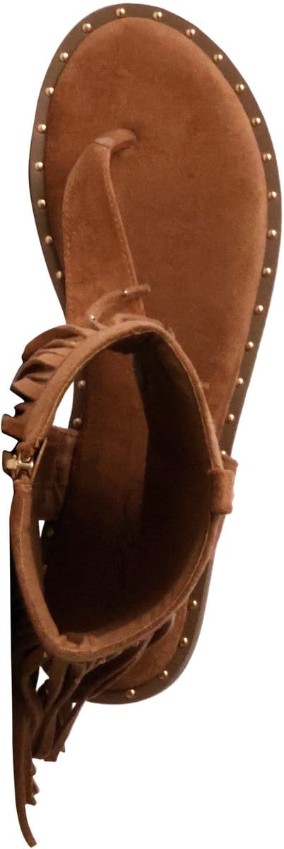 Platte sandalen met rits van R and Be