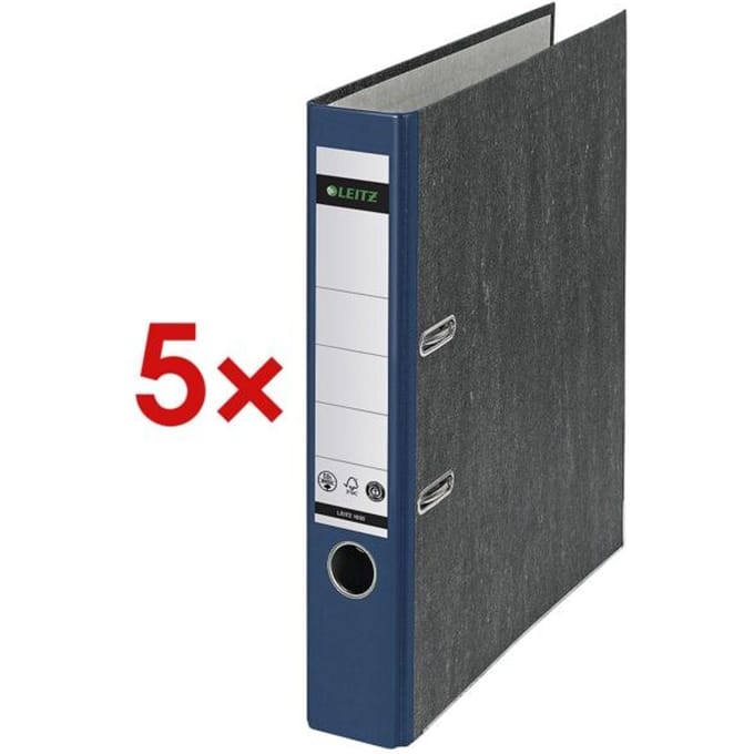 Leitz 180° Ordner, A4, Rugbreedte 50 mm, Karton, Blauw