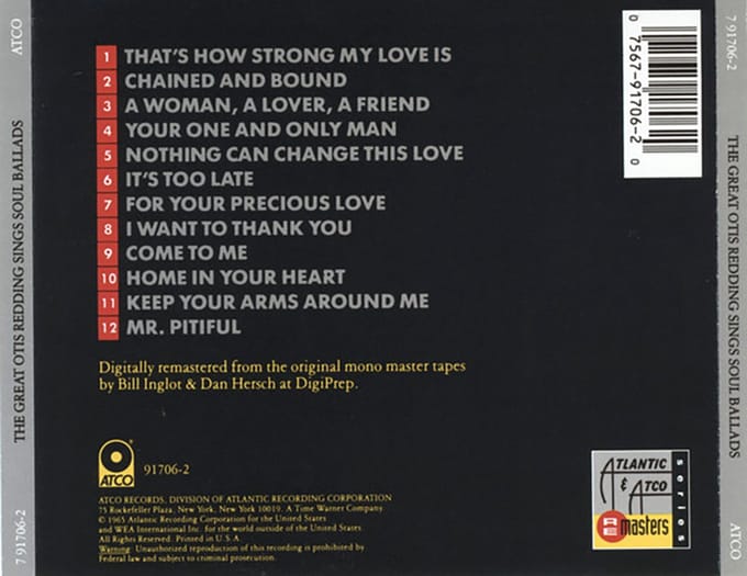 The Great Otis Redding Sings Soul Ballads