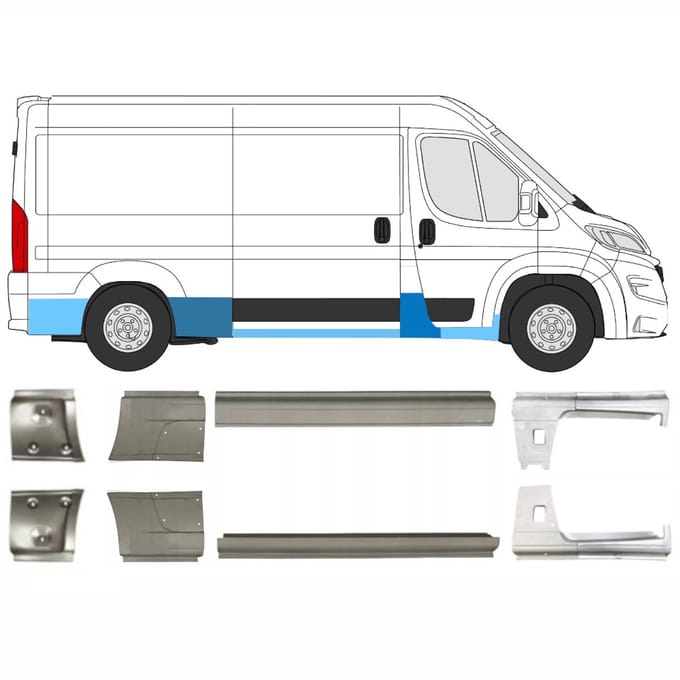 Reparatiepaneel set voor Opel Movano 2021-2026 / Links + Rechts