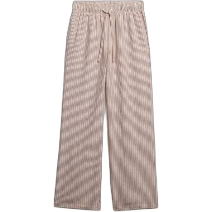 Gestreepte katoenen elastische broek voor dames Superdry