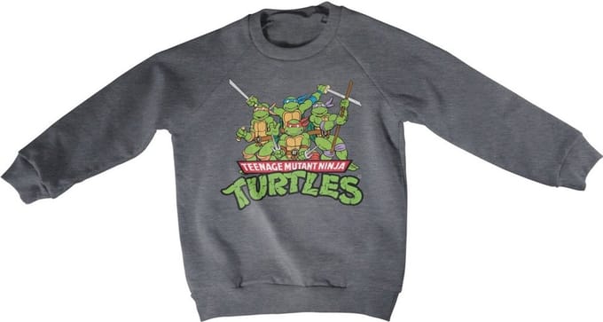 Teenage Mutant Ninja Turtles Teeange Mutant Ninja Turtles Distressed Group kindersweatshirt, donkergrijs gemêleerd