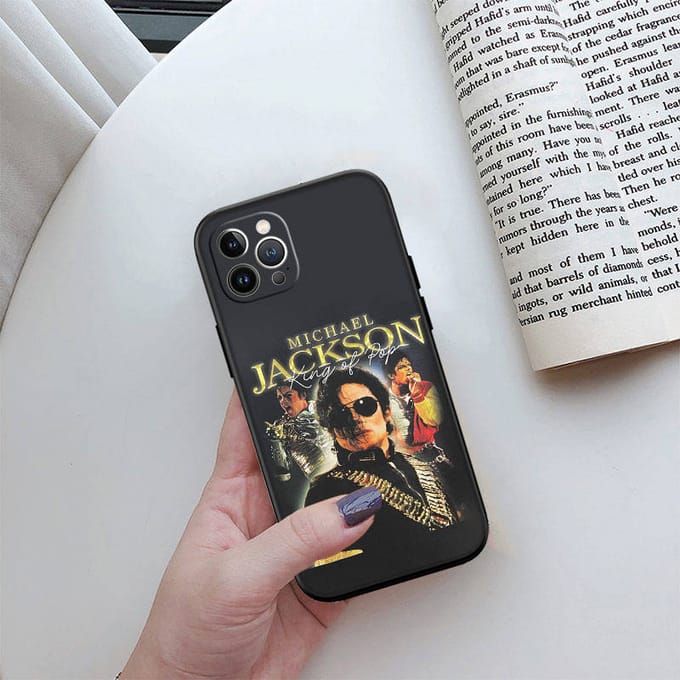 IR18 Michael Jackson Telefoonhoesje voor iPhone 7 8 11 12 13 14 15 16 16E XS Pro Max XR X SE iPhone 16 Pro git