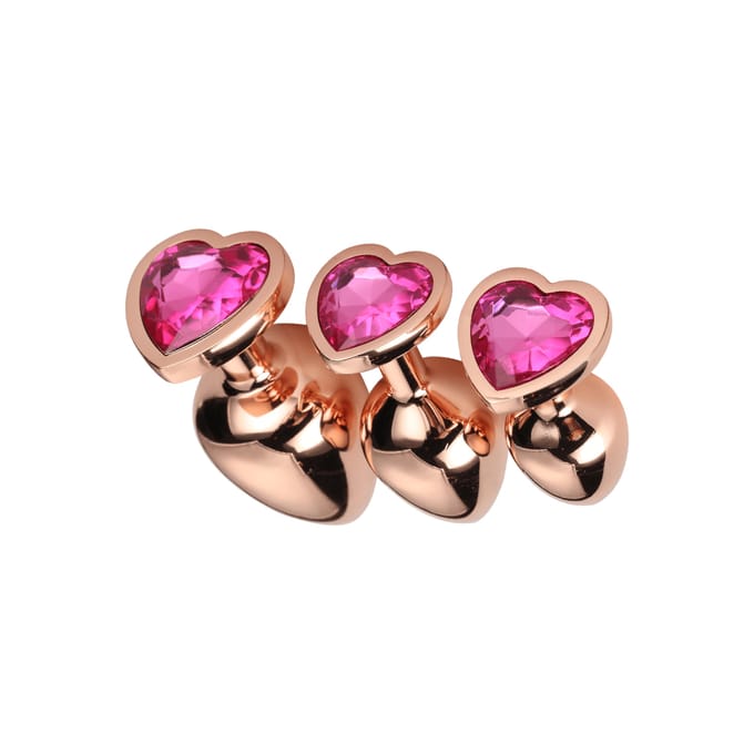 'Rose Gold Plug Set', 3 delen