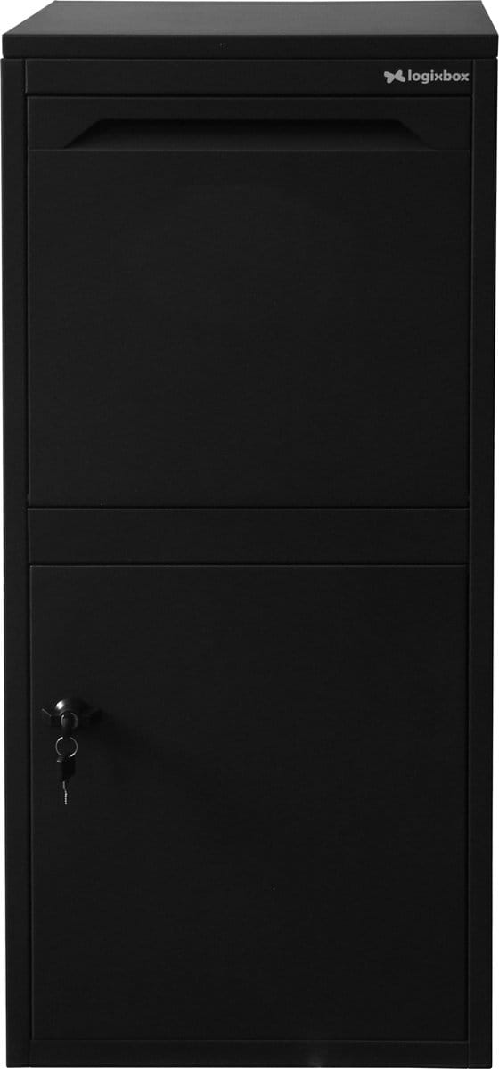 Logixbox - Pakketbrievenbus - Frontbox Deluxe Uni - Stardust Black - 1.0 mm dik staal -- Géén Bouwpakket --
