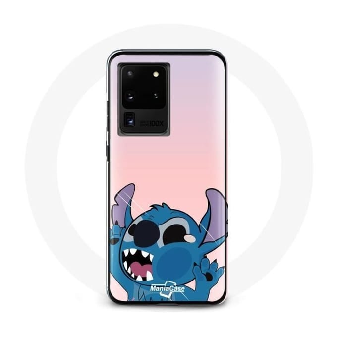 Coque - Samsung - Galaxy S20 Ultra - Souple - Rose - Stitch le Nez en l'air rose