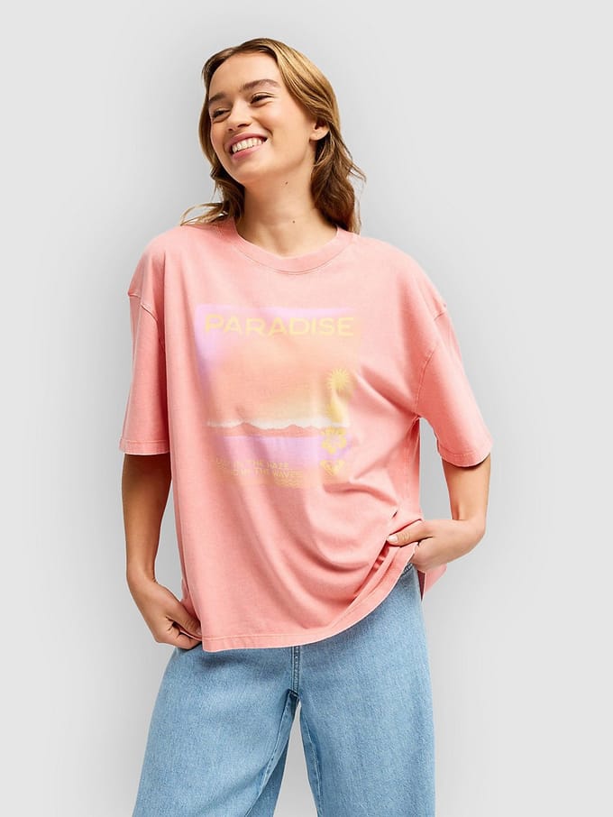 Roxy Talloversize Washed T-Shirt roze