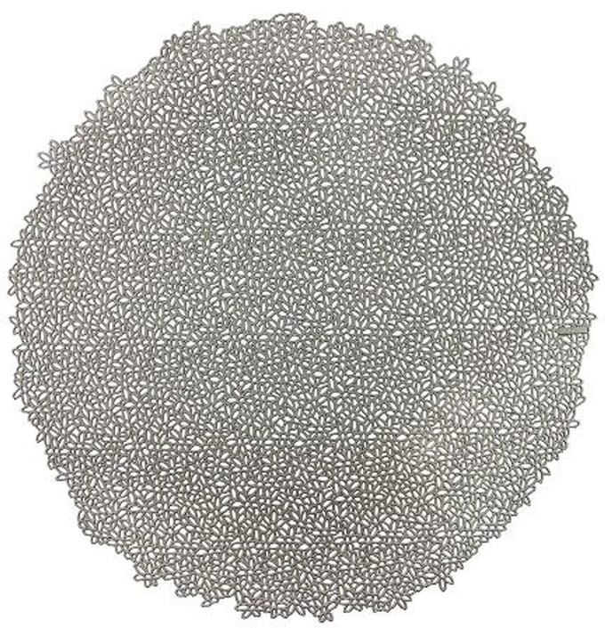 Placemat FLOWER, SET/6, dia 38cm, grijs