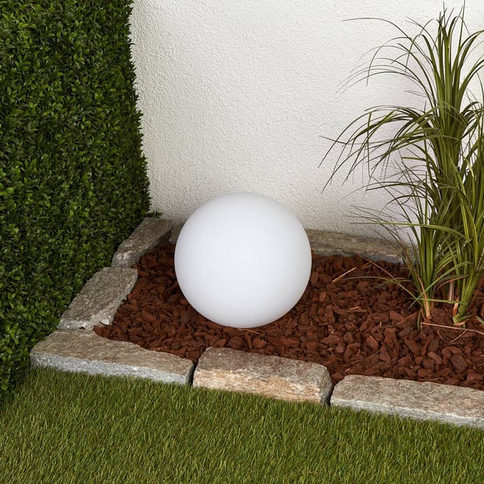 Lindby - solar tuinverlichting - 2lichts - Kunststof - H: 46 cm - wit - Inclusief lichtbronnen